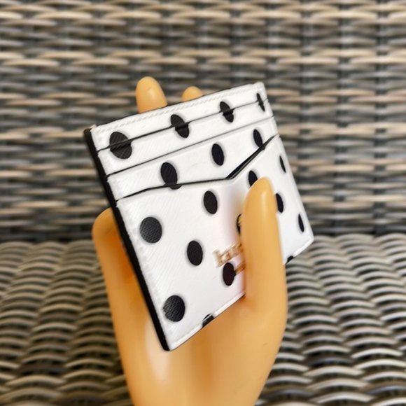 Kate Spade Staci Small Slim Cardholder Dot Printed Cream Multi - Picture 3 of 16